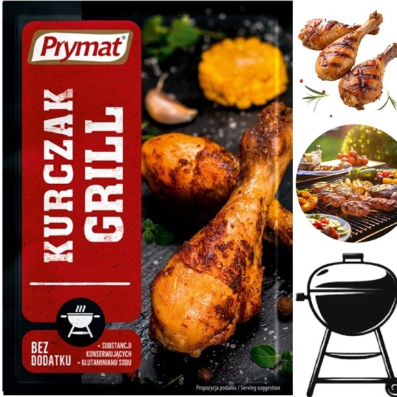 PRYMAT PRZYPRAWA DO KURCZAKA Z GRILLA mieszanka przypraw 25G