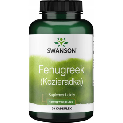 Swanson FENUGREEK KOZIERADKA 610MG 90k pomoc TRAWIENIE CHOLESTEROL CUKRZYCA