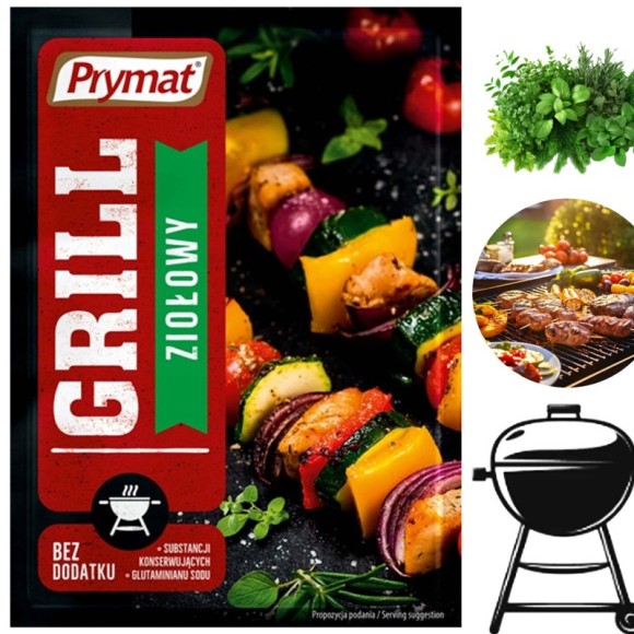 PRYMAT PRZYPRAWA GRILL ZIOŁOWY mieszanka przypraw i ziół do