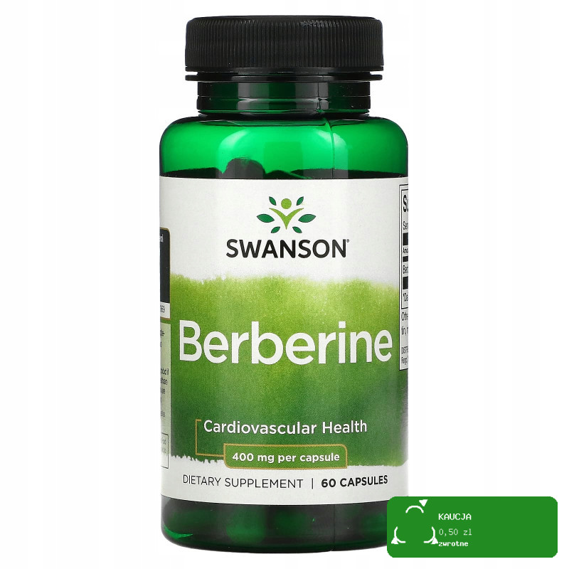 Swanson BERBERYNA 400MG 60kaps wsparcie CUKRZYCA ODCHUDZANIE SERCE SKÓRA