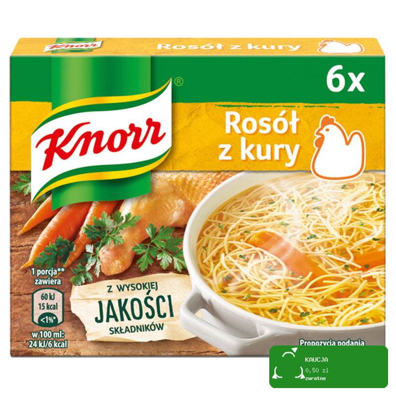 Knorr KOSTKI ROSOŁOWE ROSÓŁ Z KURY 60G
