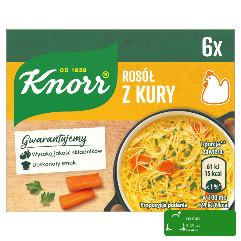 Knorr KOSTKI ROSOŁOWE ROSÓŁ Z KURY 60G