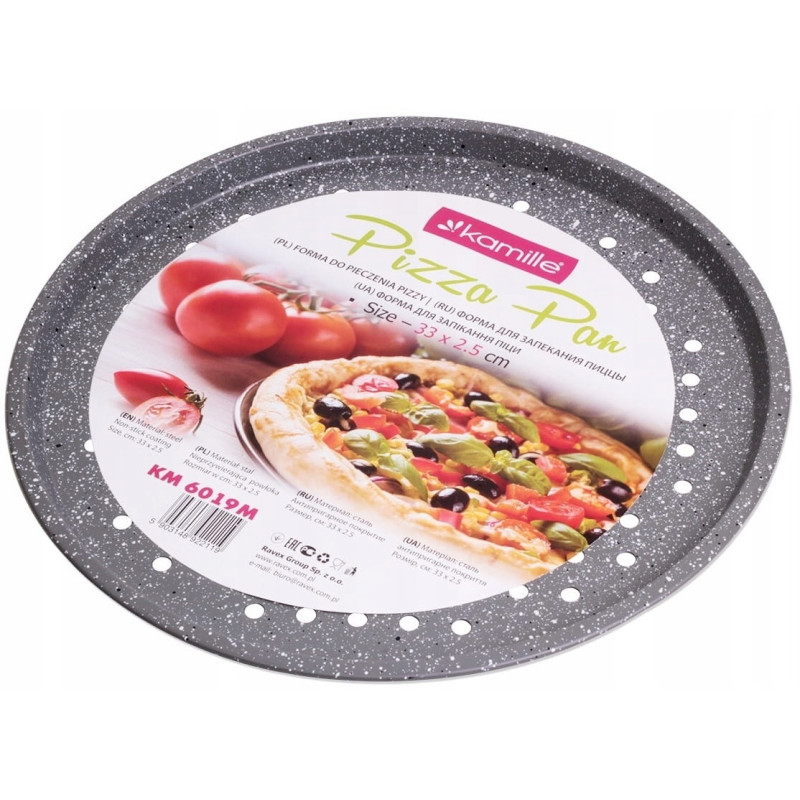 FORMA BLACHA do pieczenia PIZZY stal fi 33cm 330mm