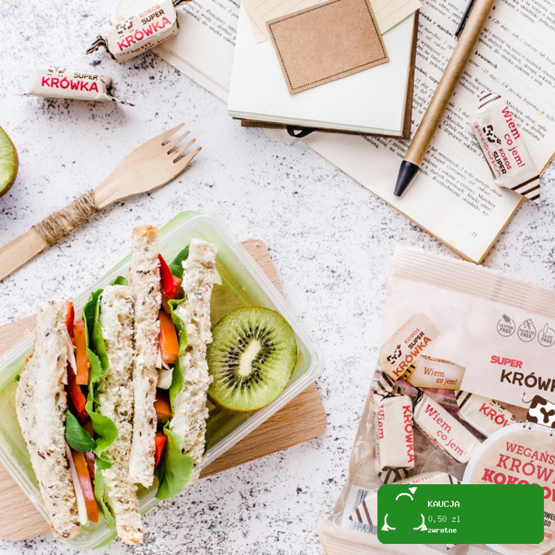 Eko KRÓWKI WEGAŃSKIE KOKOSOWE KOKOS BEZ GLUTENU LAKTOZY 150g Super FUDGIO