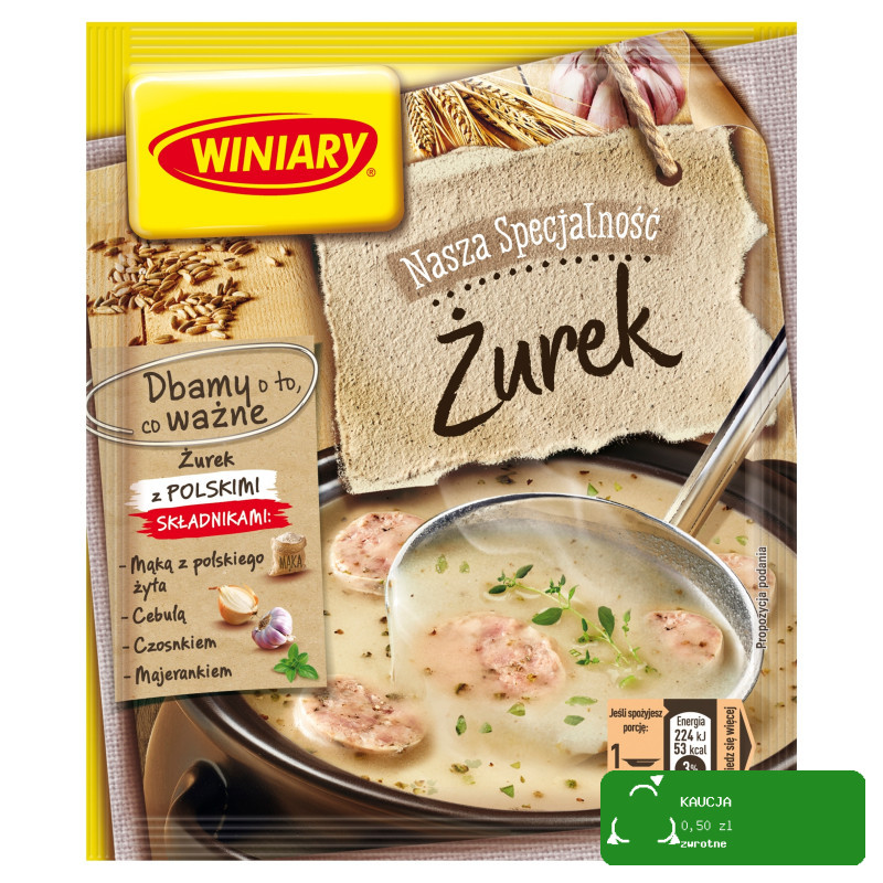 WINIARY ŻUREK Z NATURALNYMI SKŁADNIKAMI 3 porcje WIELKANOC 49g