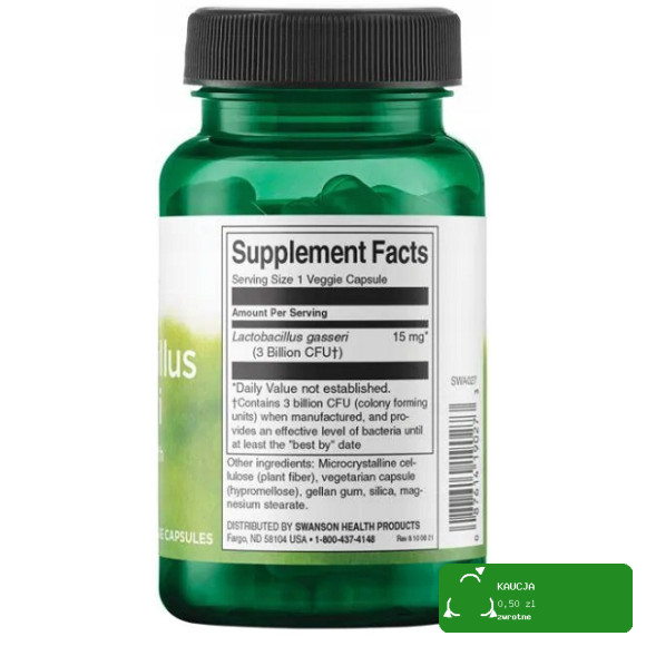 Swanson LACTOBACILLUS GASSERI 60kaps data 09.2026