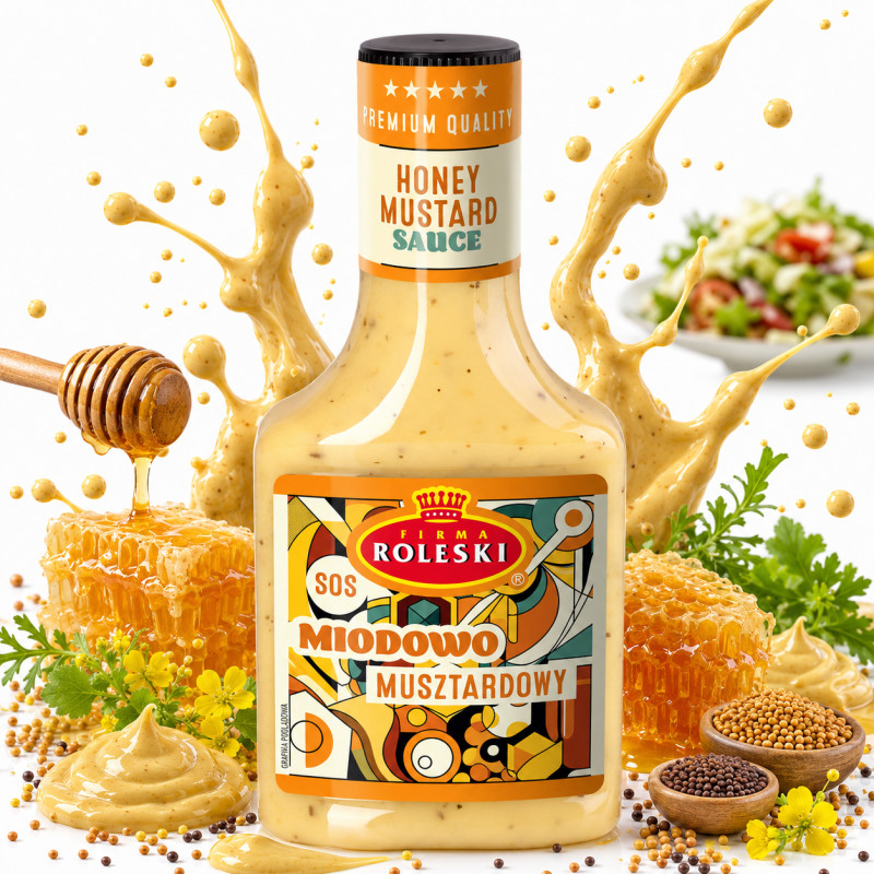 Roleski SOS MIODOWO MUSZTARDOWY PREMIUM sałatki dressingi 300G