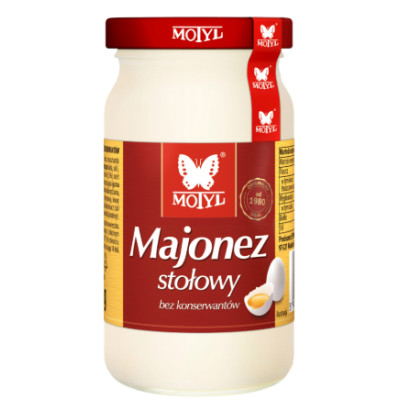MOTYL MAJONEZ STOŁOWY 285g DOSKONAŁA RECEPTURA KRÓTKA DATA