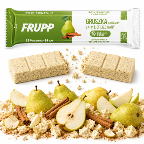 Celiko FRUPP GRUSZKA CYNAMON BATON LIOFILIZOWANY bez cukru glutenu 10g