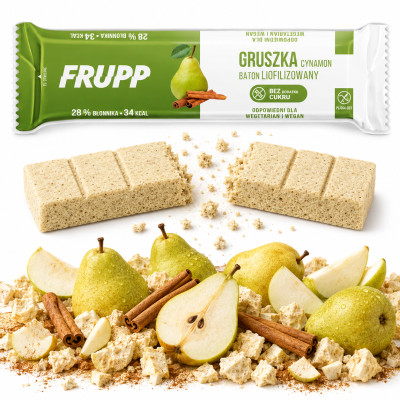 Celiko FRUPP GRUSZKA CYNAMON BATON LIOFILIZOWANY bez cukru glutenu 10g