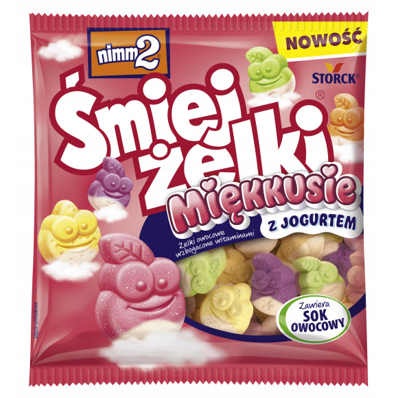 NIMM2 ŻELKI ŚMIEJŻELKI MIĘKKUSIE z jogurtem owocowe 90g