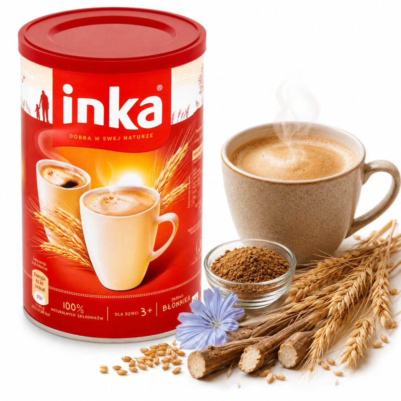 INKA KLASYCZNA kawa ZBOŻOWA 200G ROZPUSZCZALNA 100% naturalna bez kofeiny