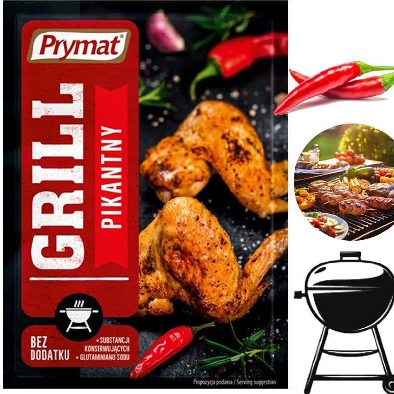 PRYMAT PRZYPRAWA GRILL PIKANTNY mieszanka przypraw 20G