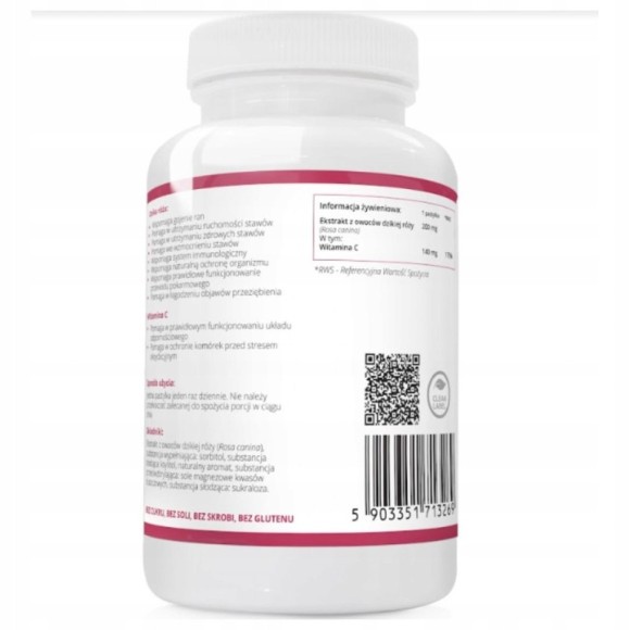 Wish DZIKA RÓŻA 200 mg pastylki do ssania smak szałwi 120