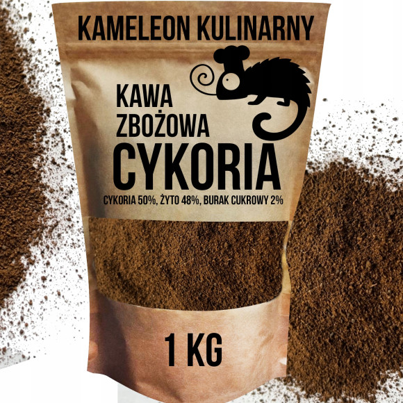 KAWA ZBOŻOWA CYKORIA bezkofeinowa Cykoria + Żyto 1KG KAMELEON KULINARNY
