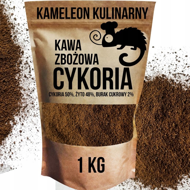 KAWA ZBOŻOWA CYKORIA bezkofeinowa Cykoria + Żyto 1KG KAMELEON KULINARNY