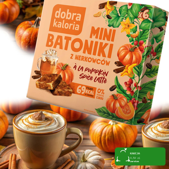 DOBRA KALORIA MINI BATONIKI PUMPKIN LATTE DYNIA 102g kartonik
