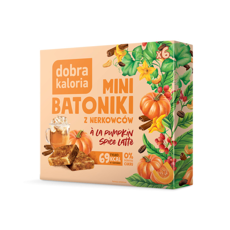DOBRA KALORIA MINI BATONIKI PUMPKIN LATTE DYNIA 102g kartonik