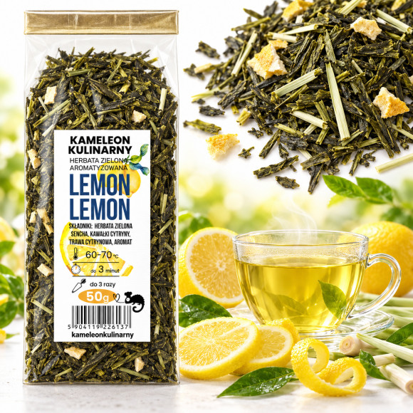 KAMELEON KULINARNY HERBATA ZIELONA aromatyzowana LEMON LEMON 50g