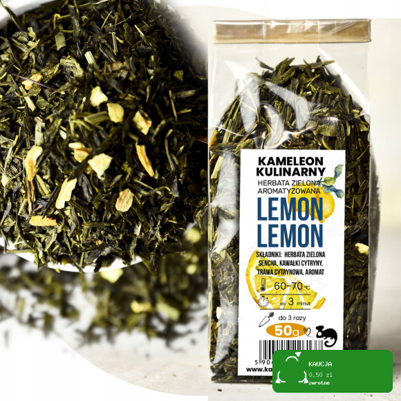 KAMELEON KULINARNY HERBATA ZIELONA aromatyzowana LEMON LEMON 50g
