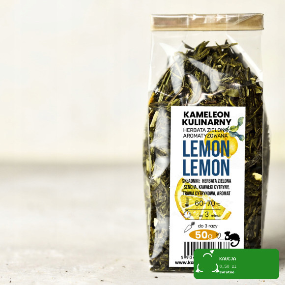 KAMELEON KULINARNY HERBATA ZIELONA aromatyzowana LEMON LEMON 50g