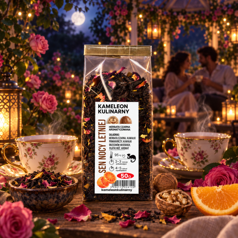 KAMELEON KULINARNY HERBATA CZARNA aromatyzowana SEN NOCY LETNIEJ 50g