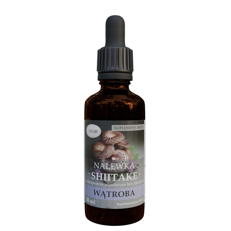 Mir-Lek SHIITAKE z ostropestem plamistym 50ml pomoc WĄTROBA DETOKS