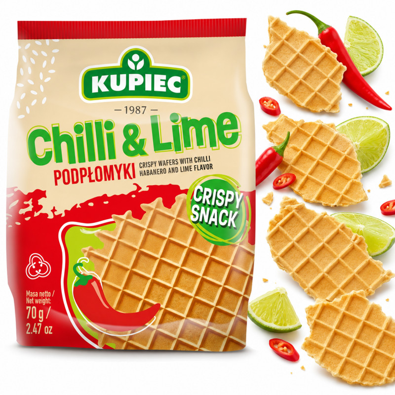 Kupiec PODPŁOMYKI CHILLI & LIME 70g smak papryczki chili habanero i limonki