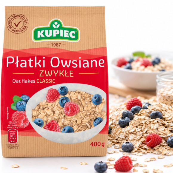 Kupiec PŁATKI OWSIANE ZWYKŁE 400g 0,4KG
