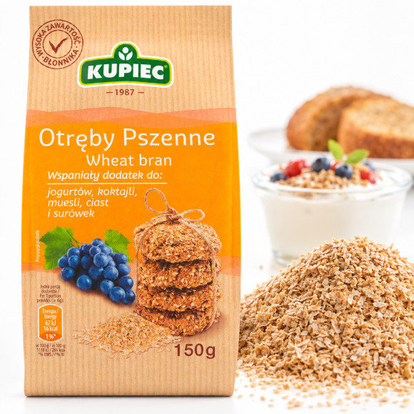 Kupiec OTRĘBY PSZENNE 150g 0,15KG do jogurtów koktajli ciast