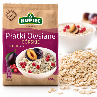 Kupiec PŁATKI OWSIANE GÓRSKIE 400g 0,4KG