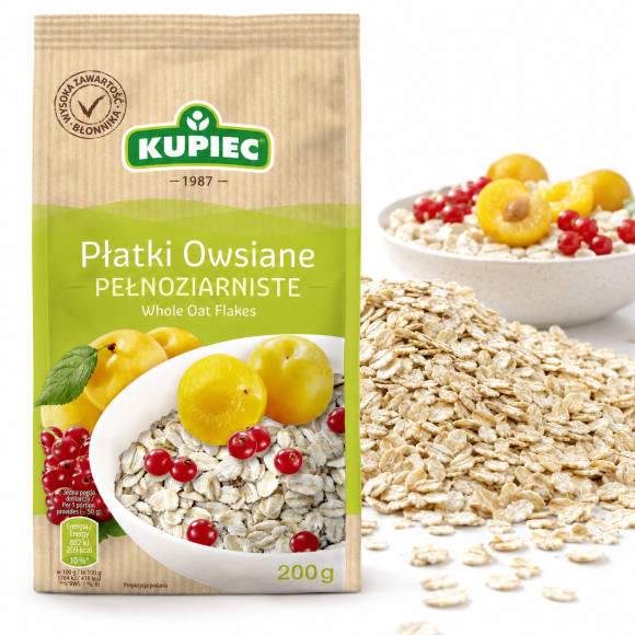 Kupiec PŁATKI OWSIANE PEŁNOZIARNISTE 200g 0,2KG