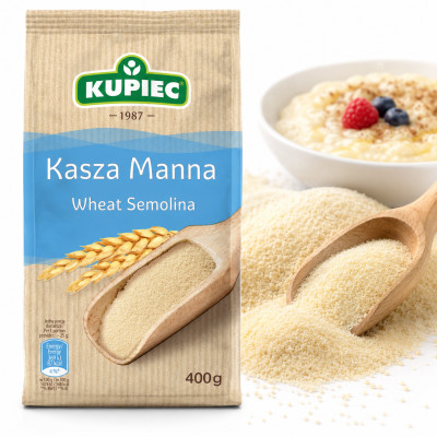 Kupiec KASZA MANNA z pszenicy 100% 400g 0,4KG