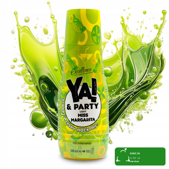 YA! PARTY LIGHT MISS MARGARITA bezalkoh.  BEZ CUKRU 500ml KRÓTKA DATA