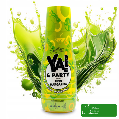 YA! PARTY LIGHT MISS MARGARITA bezalkoh.  BEZ CUKRU 500ml KRÓTKA DATA
