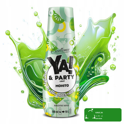 YA!&PARTY LIGHT smak MOHITO bezalkoholowy koncentrat napoju BEZ CUKRU 500ml