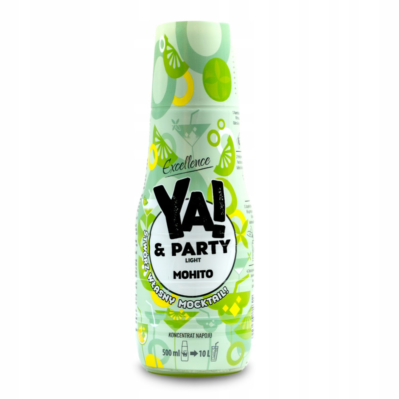 YA!&PARTY LIGHT smak MOHITO bezalkoholowy koncentrat napoju BEZ CUKRU 500ml