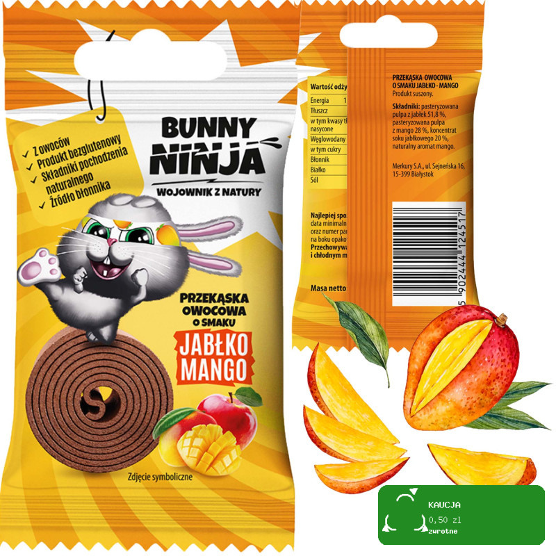 BUNNY NINJA GIFT BOX 11 SŁODKICH PRZEKĄSEK + DODATKI