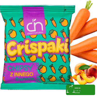 CRISPY NATURAL - Crispaki marchew o smaku brzoskwiniowym 18g / nr017