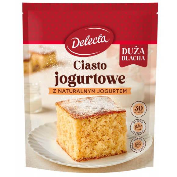 Delecta CIASTO JOGURTOWE DUŻA BLACHA mieszanka do wypieku na 30 porcji 640G