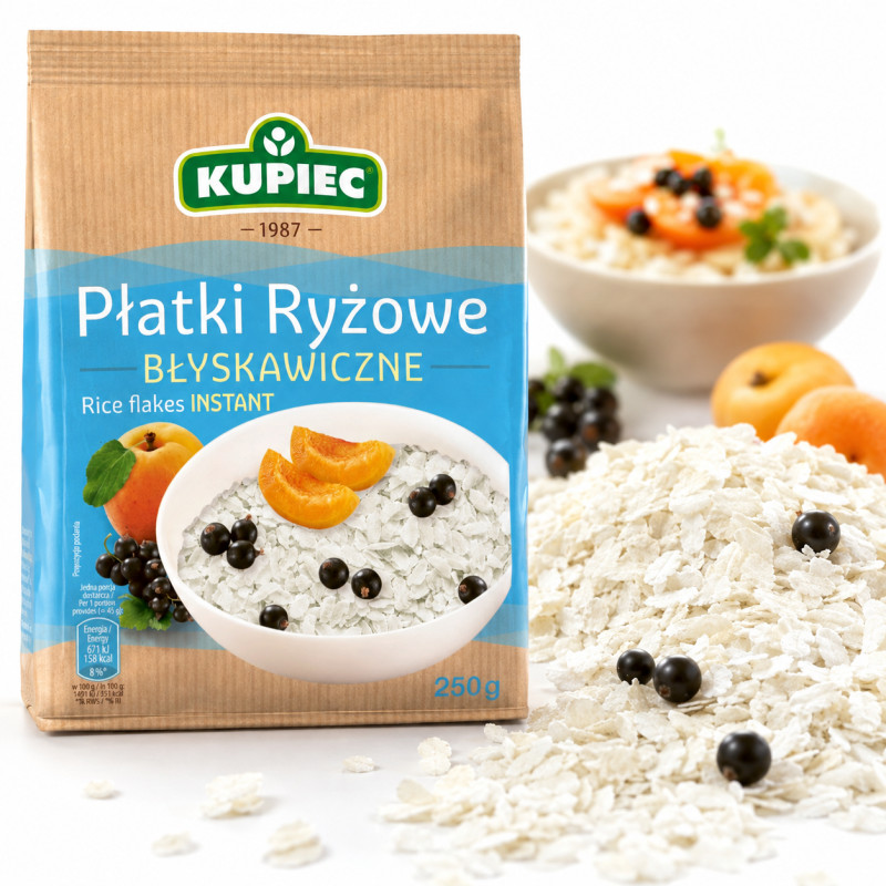 Kupiec PŁATKI RYŻOWE BŁYSKAWICZNE 250g 0,25KG