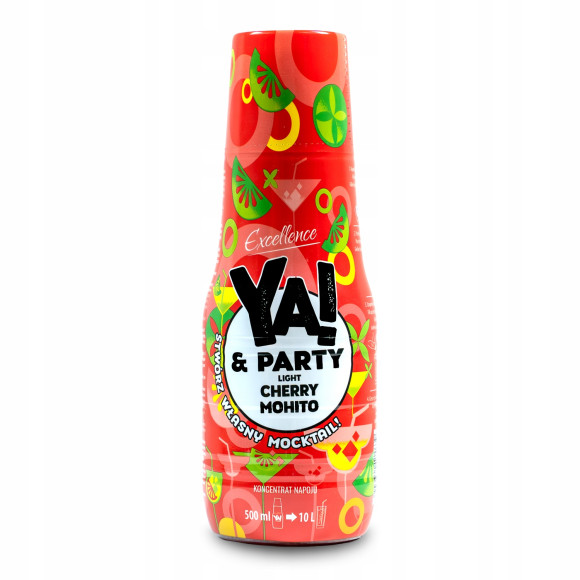 YA! PARTY LIGHT CHERRY MOHITO bezalkohol. koncentrat napoju BEZ CUKRU 500ml