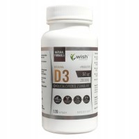 Wish WITAMINA D3 2000IU 50µg PREBIOTYK 120kaps
