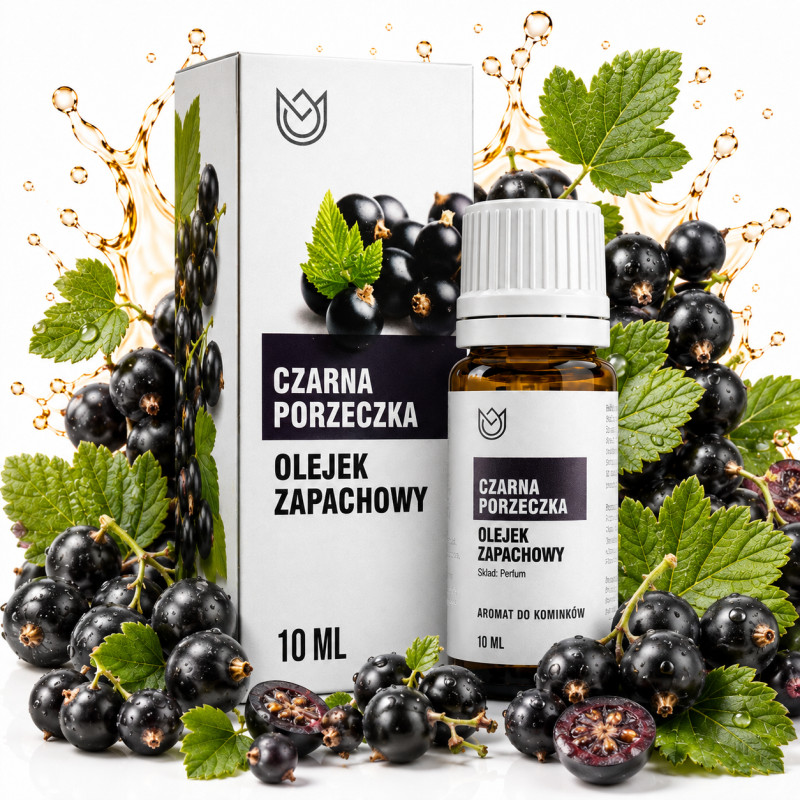 OLEJEK ZAPACHOWY eteryczny CZARNA PORZECZKA 10ml owocowy aromat do kominków
