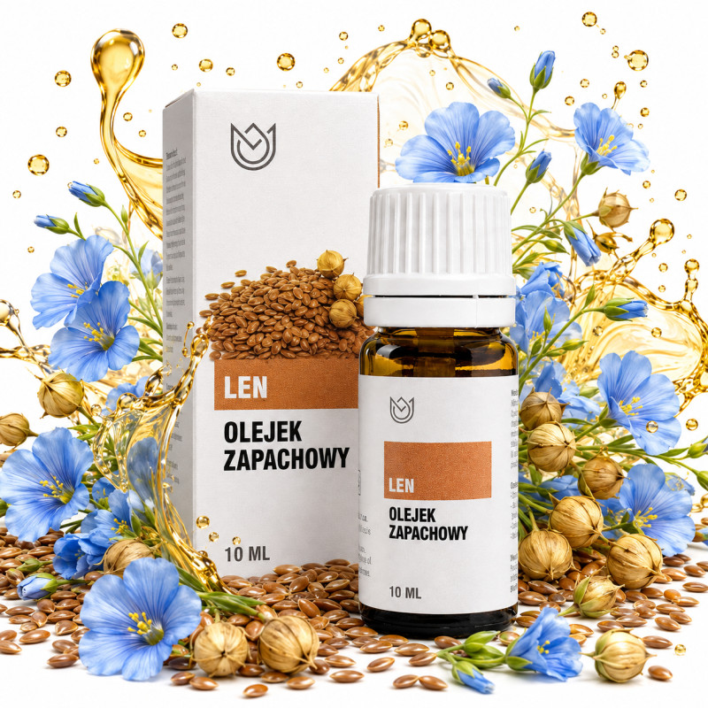 OLEJEK ZAPACHOWY eteryczny zapach LEN LNIANY 10ml do aromaterapii kominków