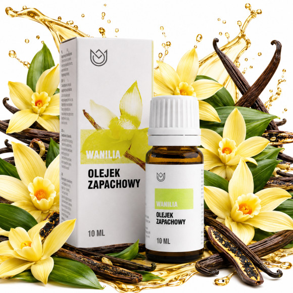 OLEJEK ZAPACHOWY ETERYCZNY WANILIA WANILIOWY 10ml relaksuje AFRODYZJAK