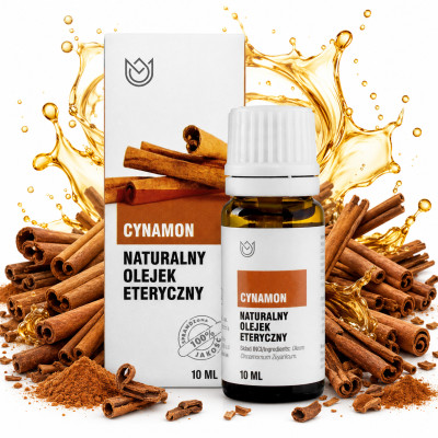Naturalny OLEJEK ETERYCZNY CYNAMON 10ml grypa kaszel antybakteryjny masaż