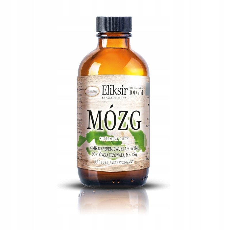 MIR-LEK eliksir zioła MÓZG 100ml miłorząb soplówka jeżowata