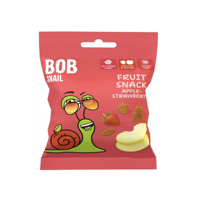 BOB SNAIL owocowe ŻELKI JABŁKO TRUSKAWKA bez cukru 20g