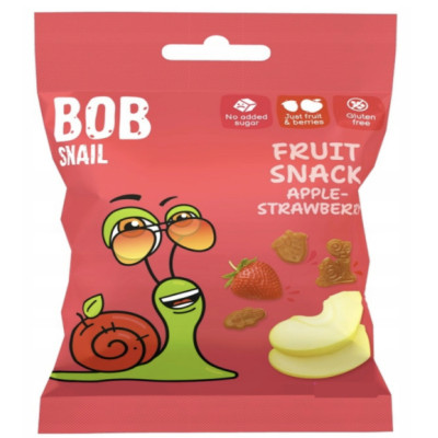 BOB SNAIL owocowe ŻELKI JABŁKO TRUSKAWKA bez cukru 20g